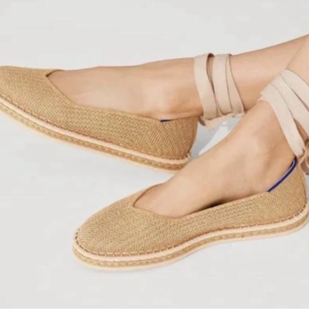 Rothy’s Gold stripe Espadrille! NEW - Picture 4 of 4